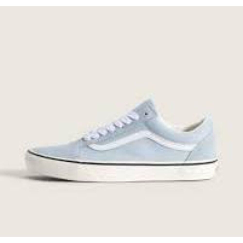 Vans Old Skool Light Blue Sneaker Skate Shoe Canvas Low Top Lace-up Mens 11